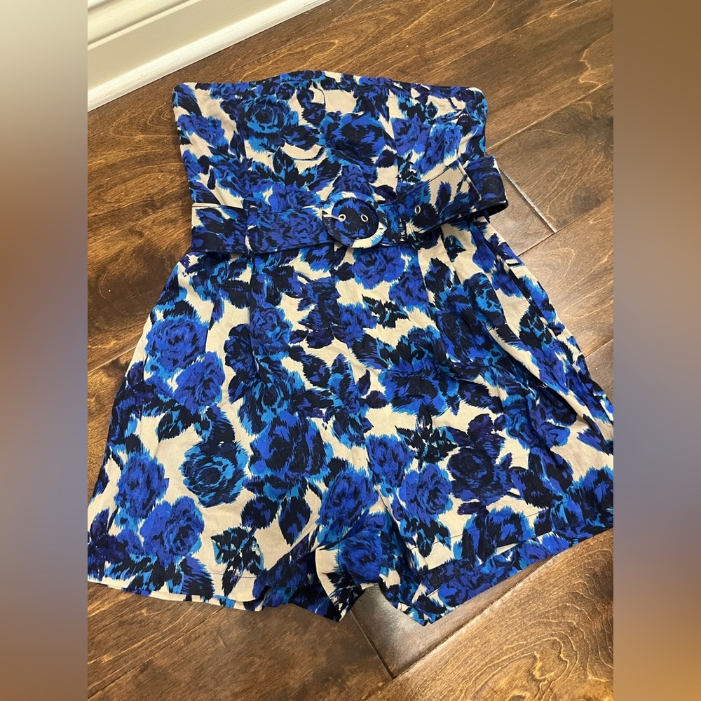 Floral Blue Women's Shorts